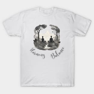 Harmony Balance, Meditation, Inspirational, Mental Health T-Shirt